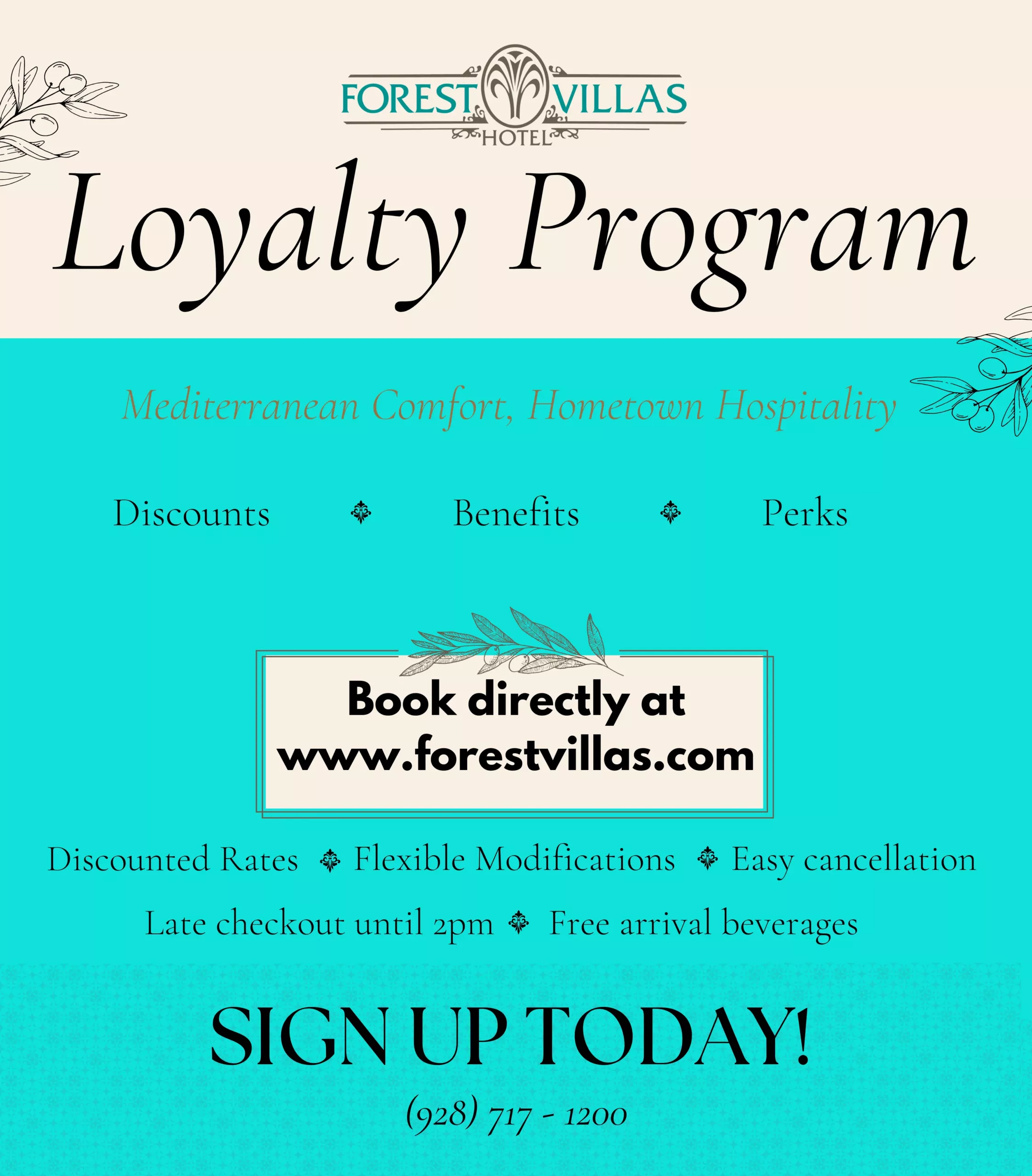 Loyalty Program Card - Forest Villas Hotel in Prescott